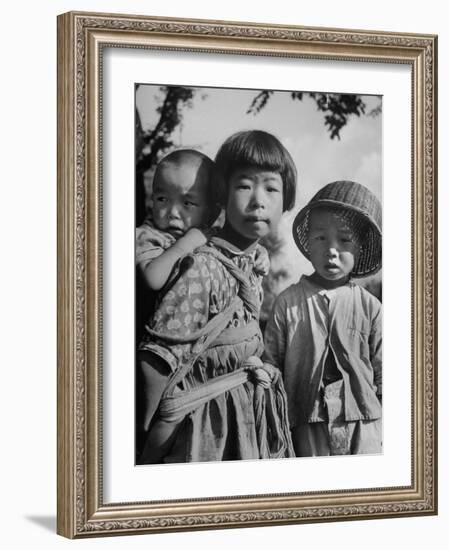 Children Wearing Traditional Clothing-Carl Mydans-Framed Photographic Print