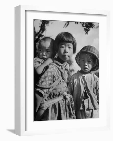 Children Wearing Traditional Clothing-Carl Mydans-Framed Photographic Print
