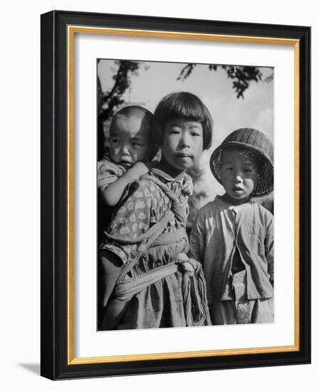 Children Wearing Traditional Clothing-Carl Mydans-Framed Photographic Print