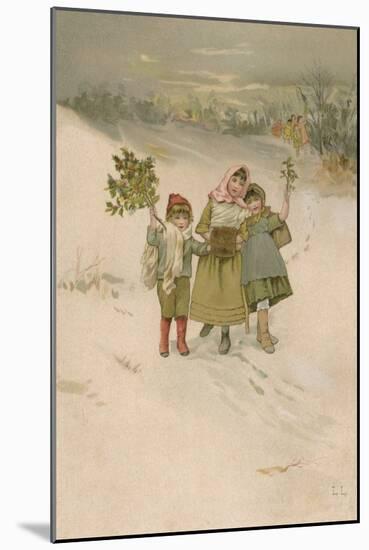 Children with Holly-Lizzie Lawson-Mounted Art Print