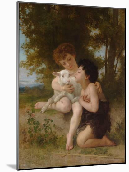 Children with the Lamb, 1879 (Oil on Canvas)-William-Adolphe Bouguereau-Mounted Giclee Print