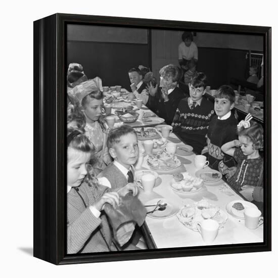 Childrens Christmas Party at a Methodist School, South Yorkshire, 1964-Michael Walters-Framed Premier Image Canvas