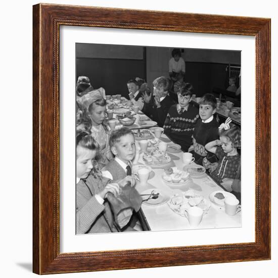 Childrens Christmas Party at a Methodist School, South Yorkshire, 1964-Michael Walters-Framed Photographic Print