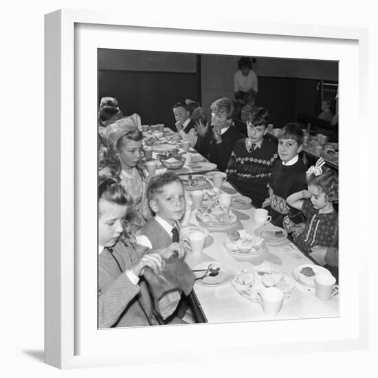 Childrens Christmas Party at a Methodist School, South Yorkshire, 1964-Michael Walters-Framed Photographic Print