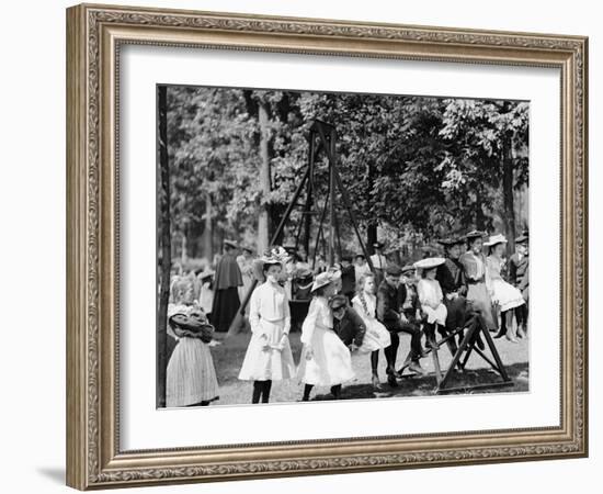 Childrens Playground, Belle Isle Park, Detroit, Mich.-null-Framed Photo