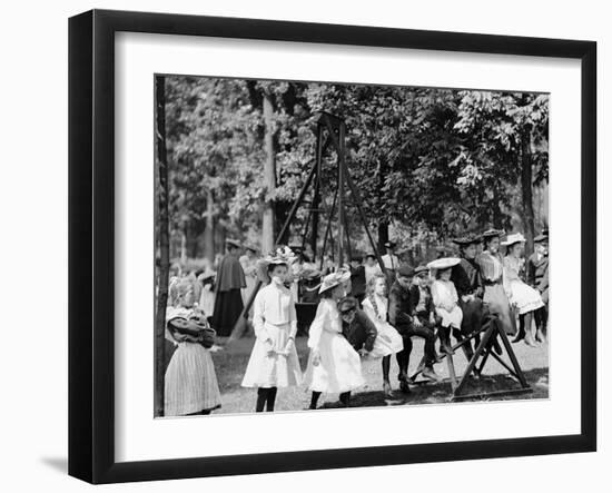 Childrens Playground, Belle Isle Park, Detroit, Mich.-null-Framed Photo