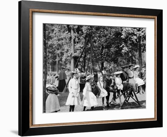 Childrens Playground, Belle Isle Park, Detroit, Mich.-null-Framed Photo