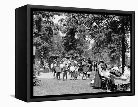 Childrens Playground, Belle Isle Park, Detroit, Mich.-null-Framed Stretched Canvas