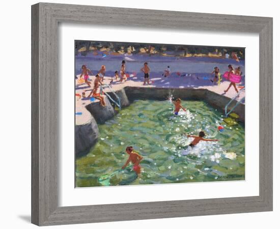 Childrens Pool, Vrsar, Croatia, 2017-Andrew Macara-Framed Giclee Print