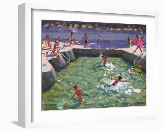 Childrens Pool, Vrsar, Croatia, 2017-Andrew Macara-Framed Giclee Print