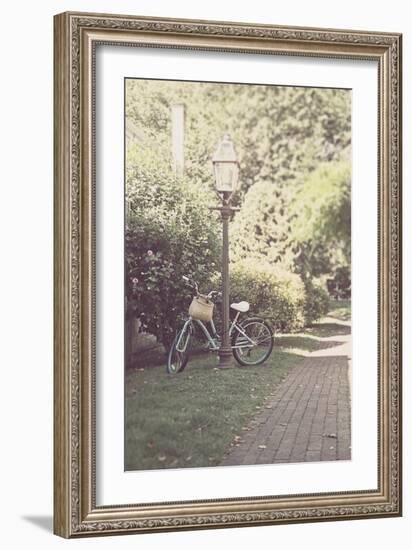 Childs Bike Against Lampost-Jillian Melnyk-Framed Photographic Print