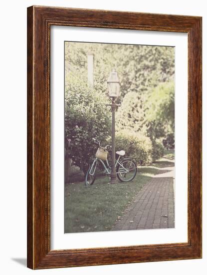 Childs Bike Against Lampost-Jillian Melnyk-Framed Photographic Print