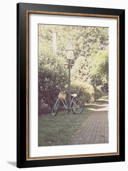 Childs Bike Against Lampost-Jillian Melnyk-Framed Photographic Print