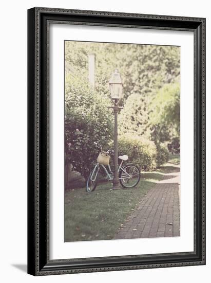 Childs Bike Against Lampost-Jillian Melnyk-Framed Photographic Print