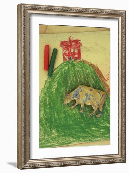 Childs Drawing-Den Reader-Framed Photographic Print