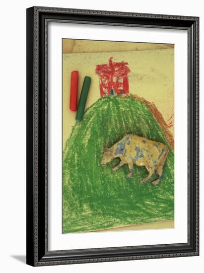 Childs Drawing-Den Reader-Framed Photographic Print