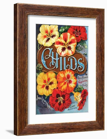 Childs Nasturtium Floral Park-null-Framed Art Print