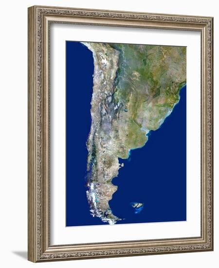 Chile And Argentina, Satellite Image-PLANETOBSERVER-Framed Photographic Print