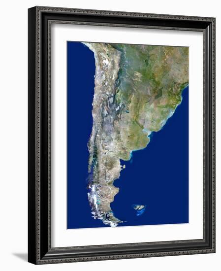 Chile And Argentina, Satellite Image-PLANETOBSERVER-Framed Photographic Print