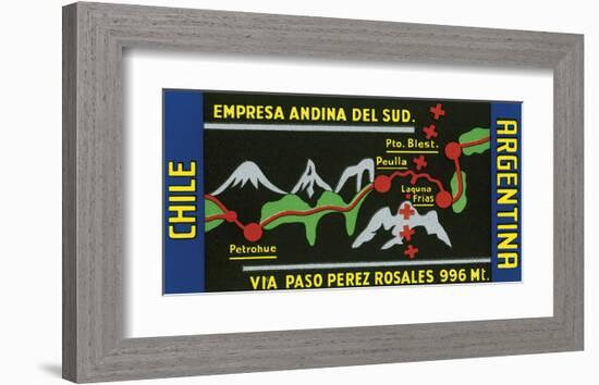 Chile, Argentina, Empresa Andina del Sud.-null-Framed Art Print