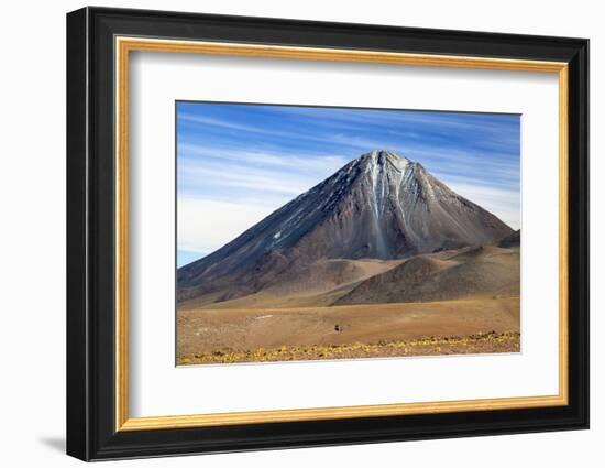 Chile, Atacama Desert, Altiplano, Antofagasta Region, El Loa Province. the Strato-Volcano Licanabur-Nigel Pavitt-Framed Photographic Print