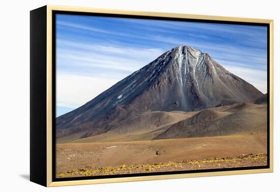 Chile, Atacama Desert, Altiplano, Antofagasta Region, El Loa Province. the Strato-Volcano Licanabur-Nigel Pavitt-Framed Premier Image Canvas