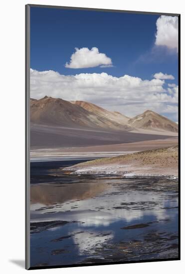 Chile, Atacama Desert, Salar De Aguas Calientes, Salt Pan and Lagoon-Walter Bibikow-Mounted Photographic Print