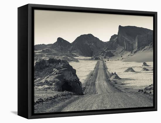 Chile, Atacama Desert, San Pedro De Atacama, Valle De la Luna, Valley Road-Walter Bibikow-Framed Premier Image Canvas