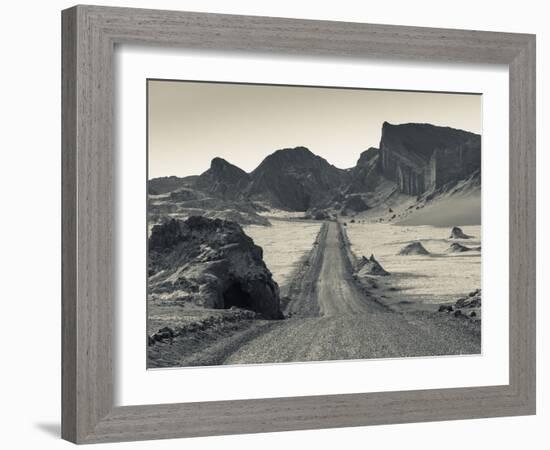 Chile, Atacama Desert, San Pedro De Atacama, Valle De la Luna, Valley Road-Walter Bibikow-Framed Photographic Print