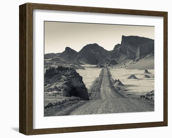 Chile, Atacama Desert, San Pedro De Atacama, Valle De la Luna, Valley Road-Walter Bibikow-Framed Photographic Print