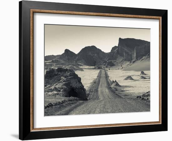 Chile, Atacama Desert, San Pedro De Atacama, Valle De la Luna, Valley Road-Walter Bibikow-Framed Photographic Print