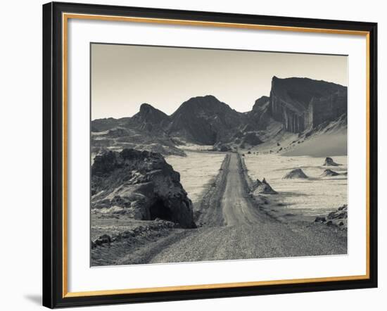 Chile, Atacama Desert, San Pedro De Atacama, Valle De la Luna, Valley Road-Walter Bibikow-Framed Photographic Print