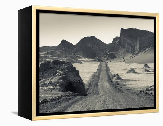 Chile, Atacama Desert, San Pedro De Atacama, Valle De la Luna, Valley Road-Walter Bibikow-Framed Premier Image Canvas