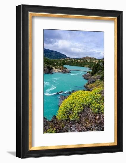 Chile, Aysen. Bridge across Baker River.-Fredrik Norrsell-Framed Photographic Print