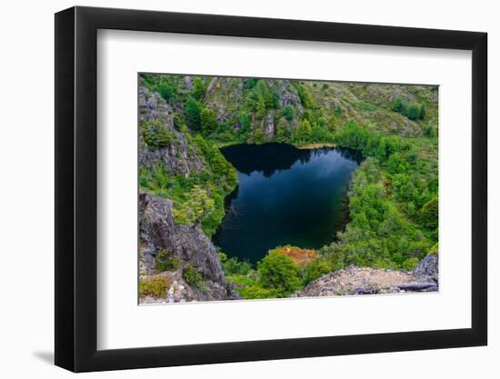 Chile, Aysen. Landscape view of a lake among the  rocky terrain in Nef River Valley.-Fredrik Norrsell-Framed Photographic Print