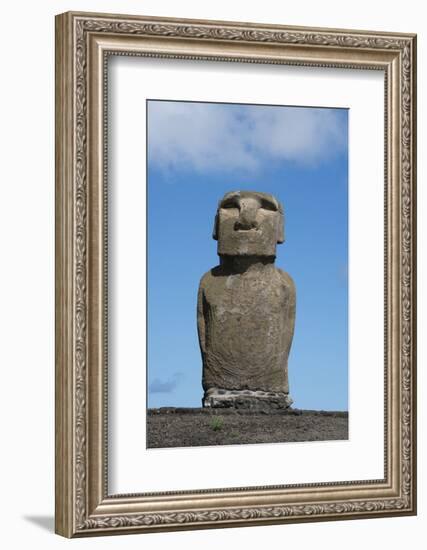 Chile, Easter Island, Hanga Nui. Rapa Nui, Ahu Tongariki. Moi Statue-Cindy Miller Hopkins-Framed Photographic Print