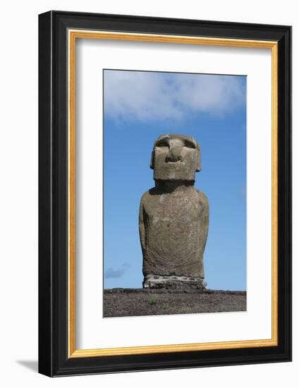 Chile, Easter Island, Hanga Nui. Rapa Nui, Ahu Tongariki. Moi Statue-Cindy Miller Hopkins-Framed Photographic Print