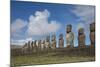 Chile, Easter Island, Hanga Nui. Rapa Nui, Ahu Tongariki. Moi Statues-Cindy Miller Hopkins-Mounted Photographic Print
