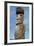 Chile, Easter Island, Hanga Nui. Rapa Nui NP, Statue with a Pukao-Cindy Miller Hopkins-Framed Photographic Print