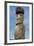 Chile, Easter Island, Hanga Nui. Rapa Nui NP, Statue with a Pukao-Cindy Miller Hopkins-Framed Photographic Print