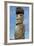 Chile, Easter Island, Hanga Nui. Rapa Nui NP, Statue with a Pukao-Cindy Miller Hopkins-Framed Photographic Print