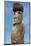 Chile, Easter Island, Hanga Nui. Rapa Nui NP, Statue with a Pukao-Cindy Miller Hopkins-Mounted Photographic Print