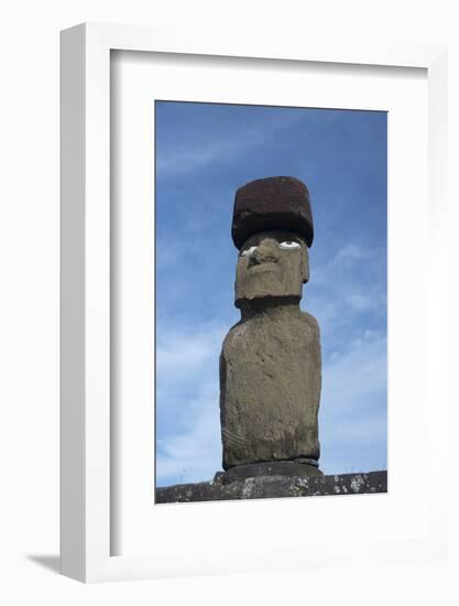 Chile, Easter Island, Hanga Roa. Ahu Tahai, Standing Moai Statue-Cindy Miller Hopkins-Framed Photographic Print