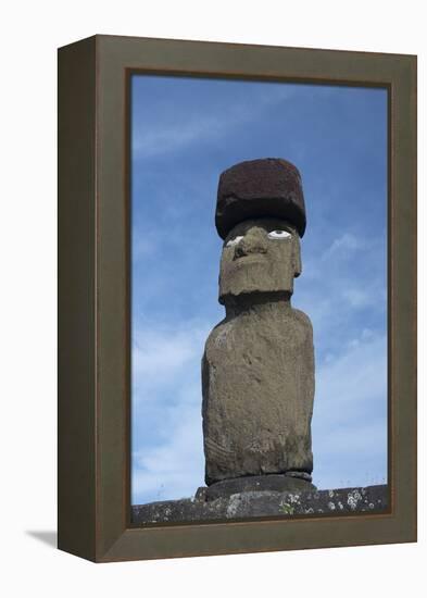 Chile, Easter Island, Hanga Roa. Ahu Tahai, Standing Moai Statue-Cindy Miller Hopkins-Framed Premier Image Canvas