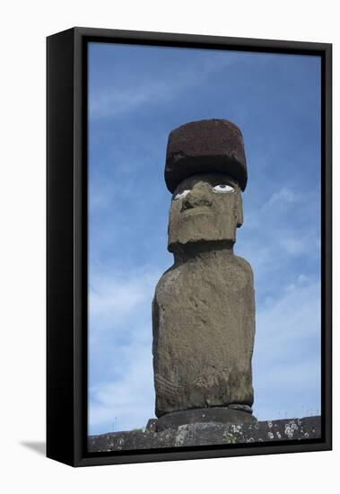 Chile, Easter Island, Hanga Roa. Ahu Tahai, Standing Moai Statue-Cindy Miller Hopkins-Framed Premier Image Canvas