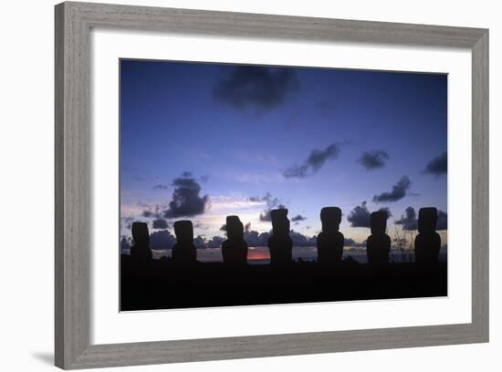 Chile, Easter Island, Rapa-Nui National Park, Ahu Akivi-null-Framed Giclee Print