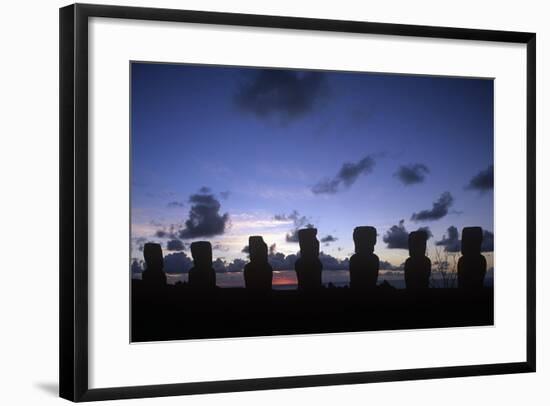 Chile, Easter Island, Rapa-Nui National Park, Ahu Akivi-null-Framed Giclee Print