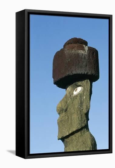 Chile, Easter Island, Rapa-Nui National Park, Ahu Tahai, Moai Ko Te Riku-null-Framed Premier Image Canvas