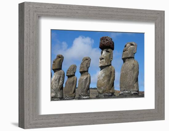 Chile, Easter Island, Rapa Nui NP, Ahu Tongariki. Moi Statues-Cindy Miller Hopkins-Framed Photographic Print