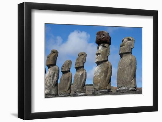 Chile, Easter Island, Rapa Nui NP, Ahu Tongariki. Moi Statues-Cindy Miller Hopkins-Framed Photographic Print